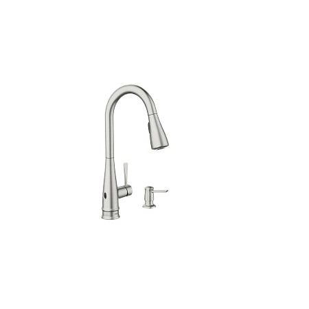 Moen Birchfield One-Handle High Arc Pulldown Kitchen Faucet in Spot Resist Stainless 87205EWSRS